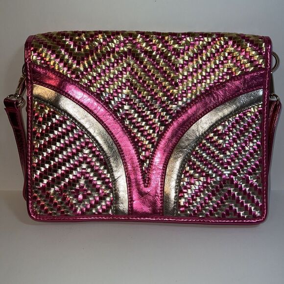 Melie Bianco Weaved Convertible Crossbody/Clutch/ Shoulder Bag Eco Friendly Bag - Picture 1 of 6